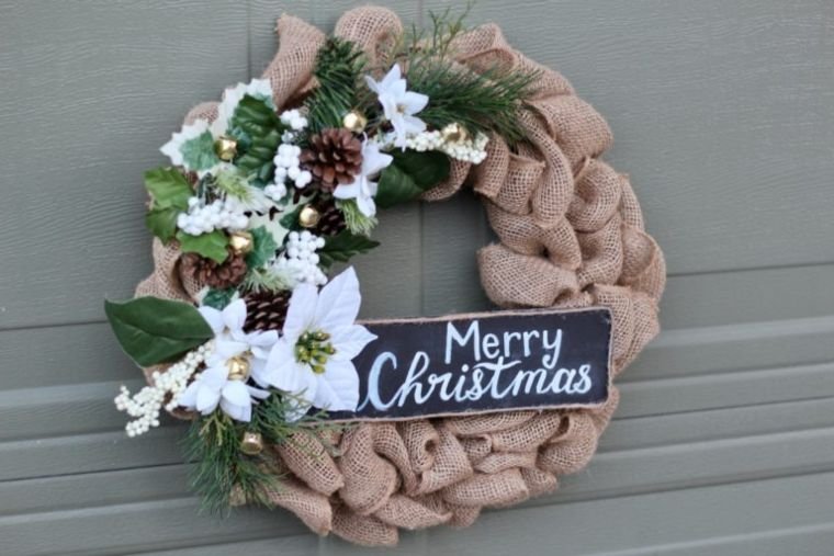 Burlap Door Wreath