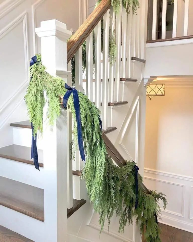 Cedar Garland Staircase