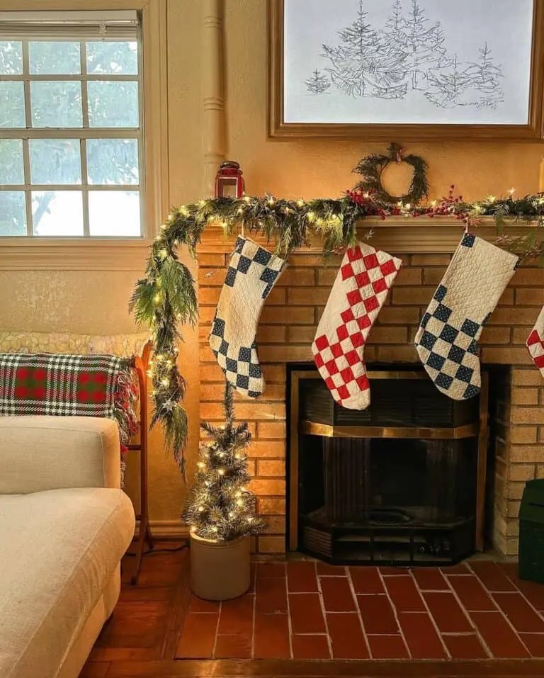 Checkered Christmas Stockings