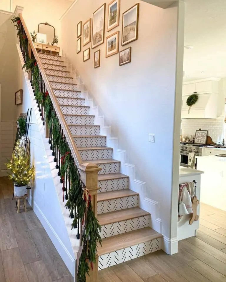 Chevron Wood Stairs