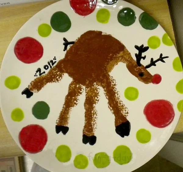 Christmas Handprint Plates
