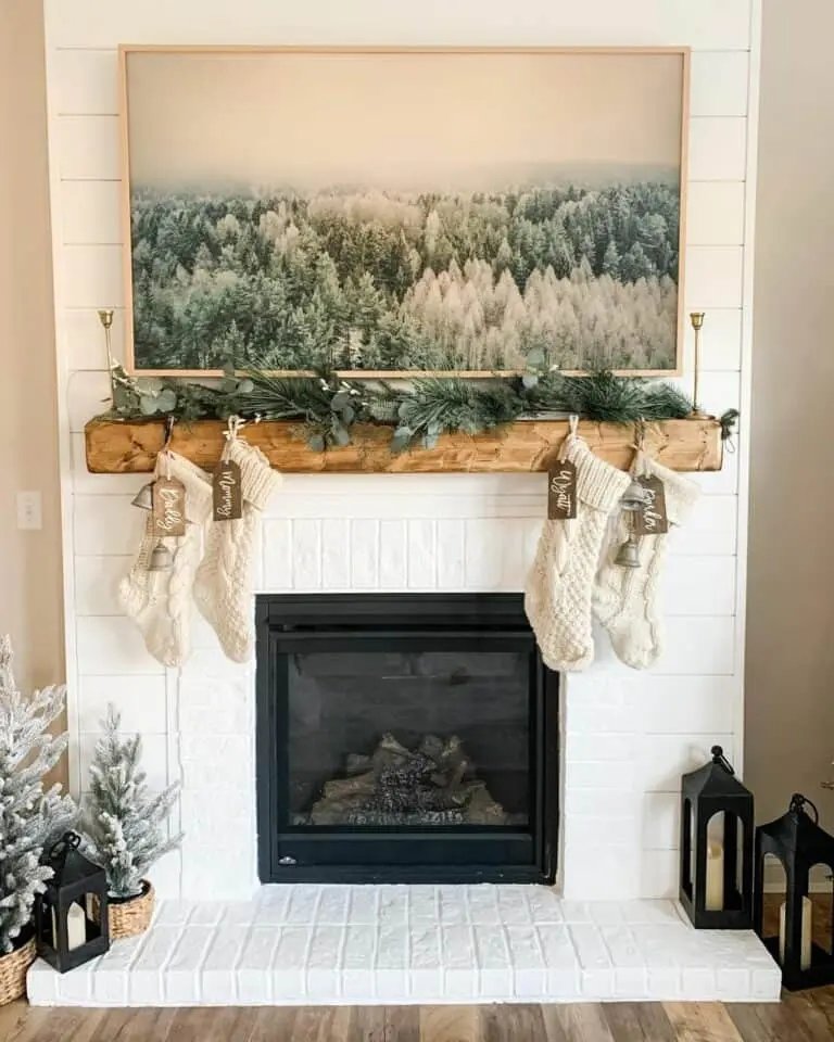 Christmas Lantern Mantel
