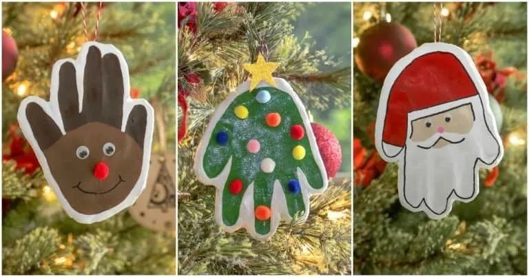 Clay Handprint Ornaments
