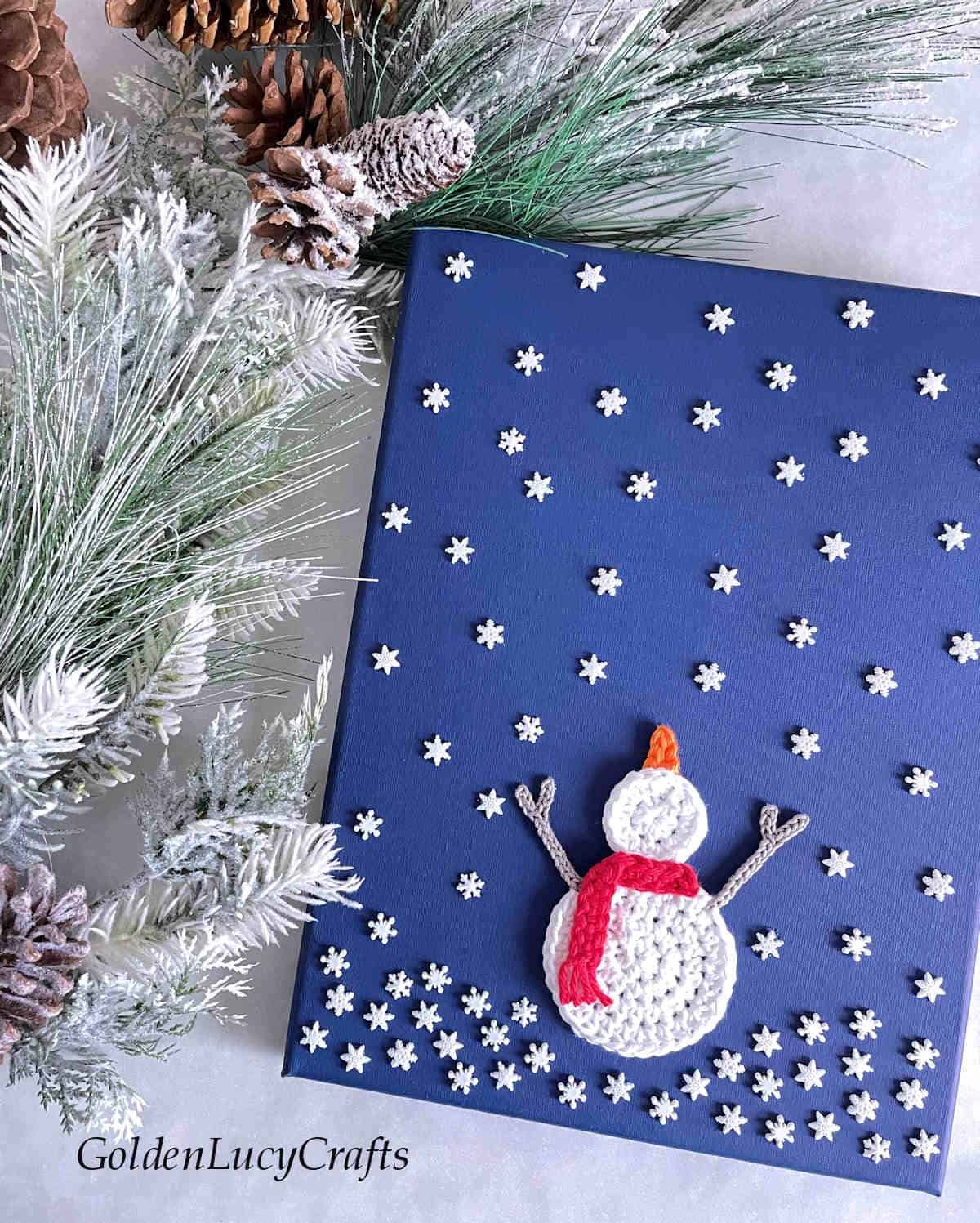 Crochet Snowman Art