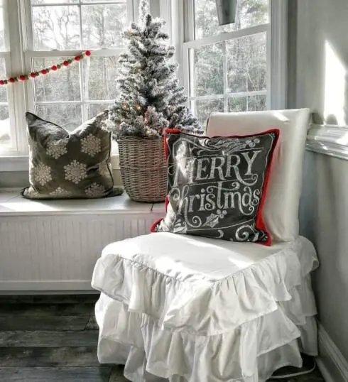 Dark Grey Snowflake Pillows
