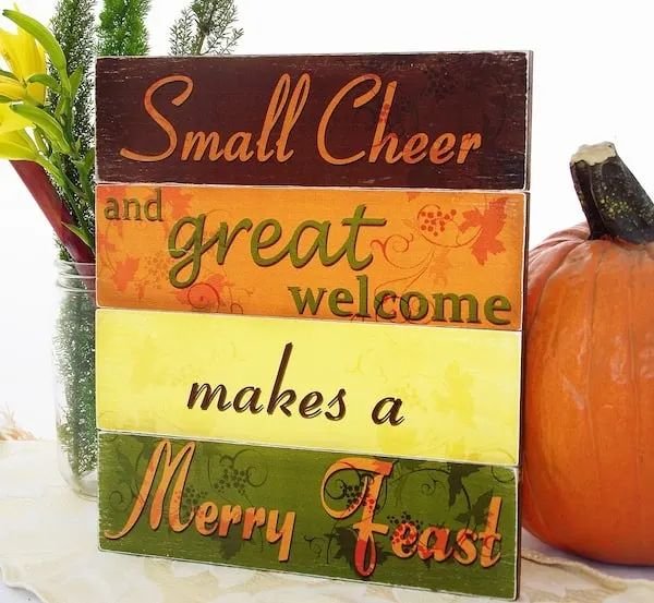 Dining Room Thanksgiving Sign
