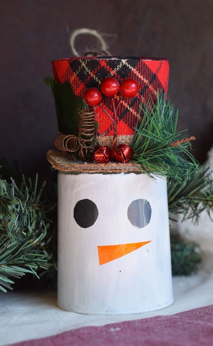 DIY Glass Snowman