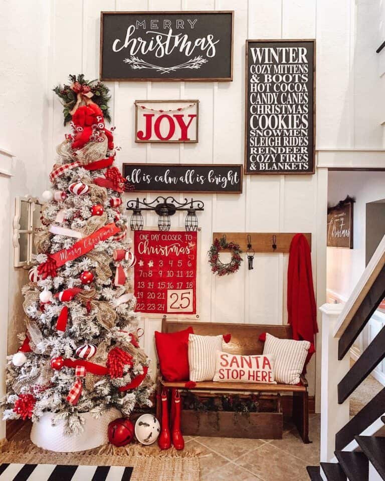 Entryway Christmas Display