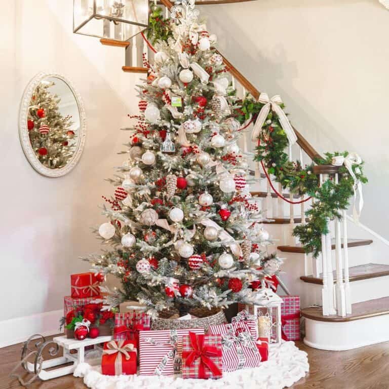 Entryway Flocked Tree