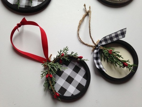 Fabric Hoop Ornaments
