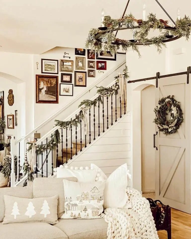 Farmhouse Living Room Stairs