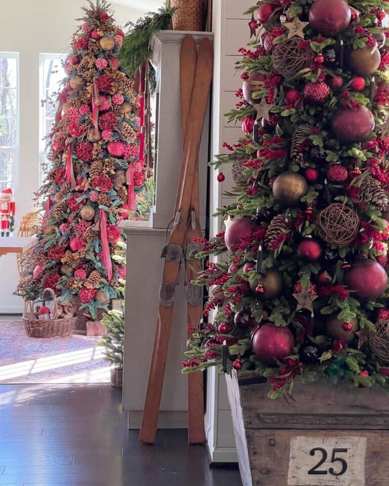 Farmhouse Pink Trees