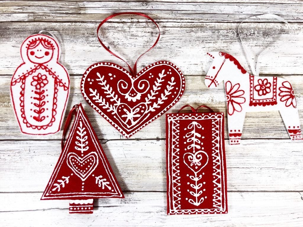 Felt Nordic Ornaments