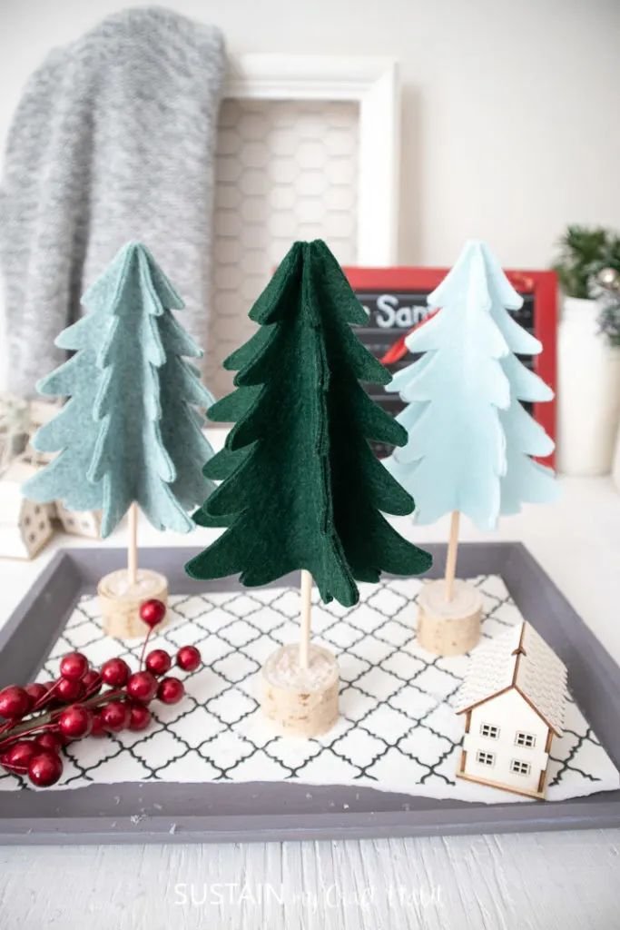 Felted Wool Trees