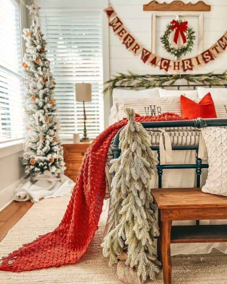 Flocked Bedroom Tree