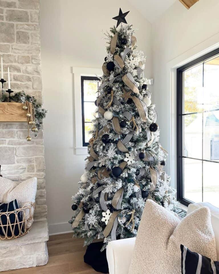 Flocked Tree Decorations
