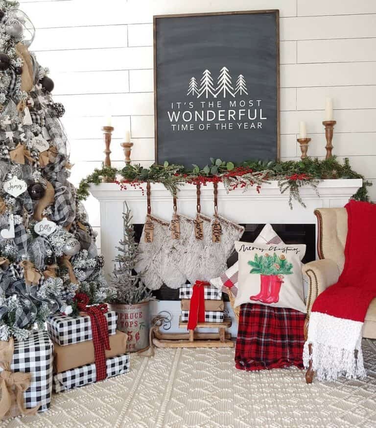 Flocked Tree Ornaments
