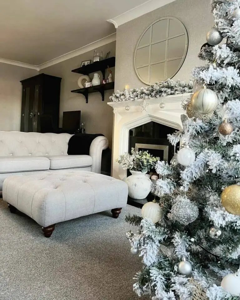 Flocked White Tree