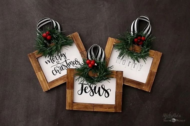 Framed Word Ornaments