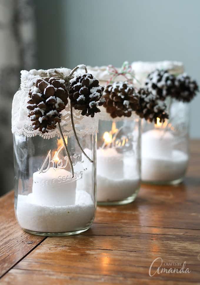 Frosted Mason Jars
