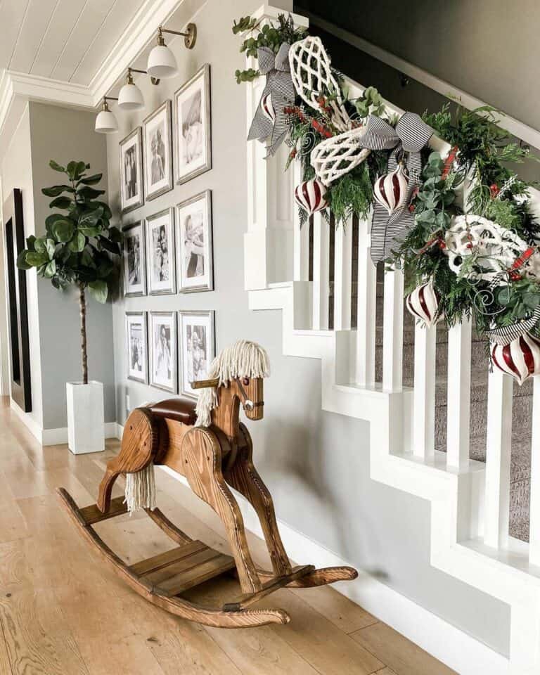 Garland Staircase Display