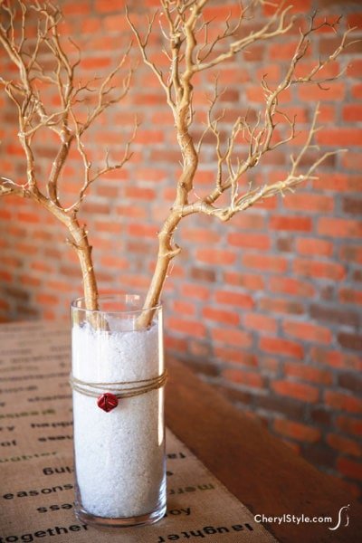 Glass Reindeer Centerpiece