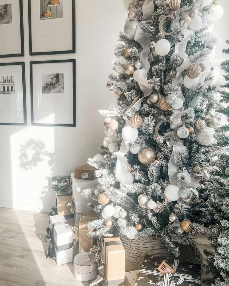 Glitter White Ornaments