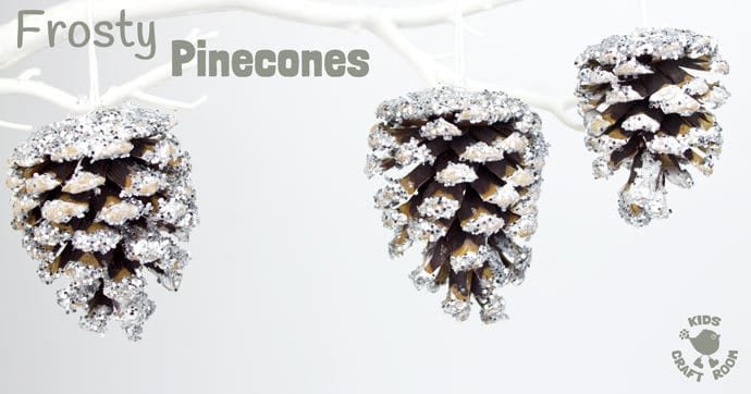 Glittered Pinecone Ornaments