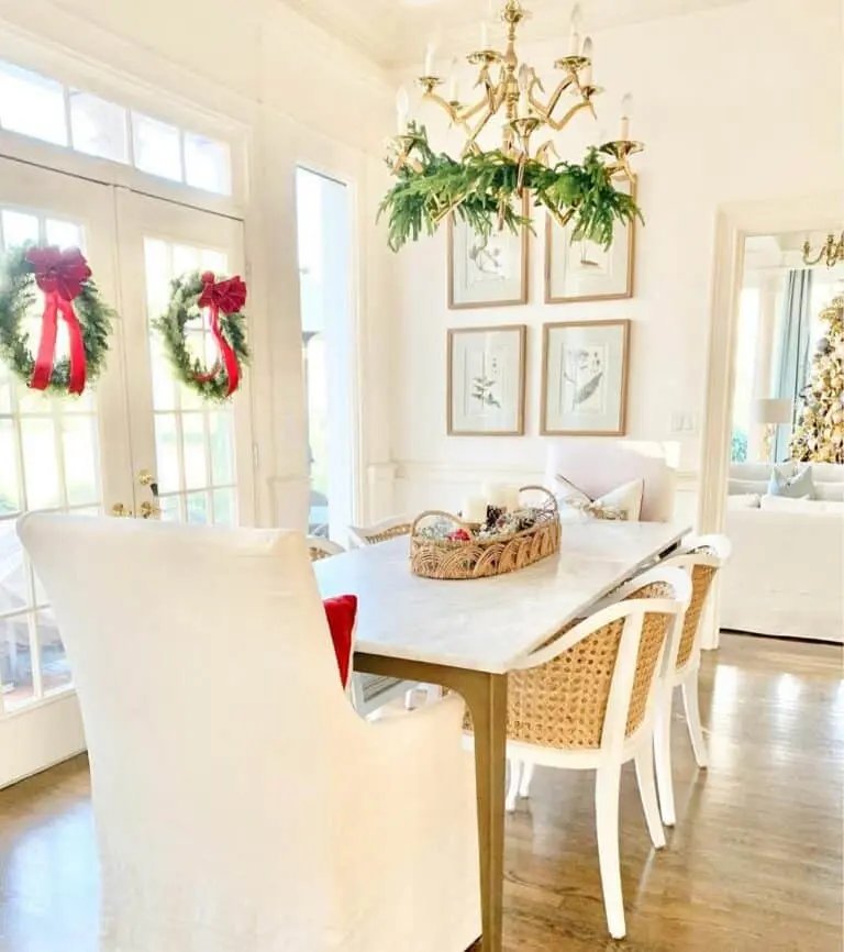 Gold Chandelier Greenery