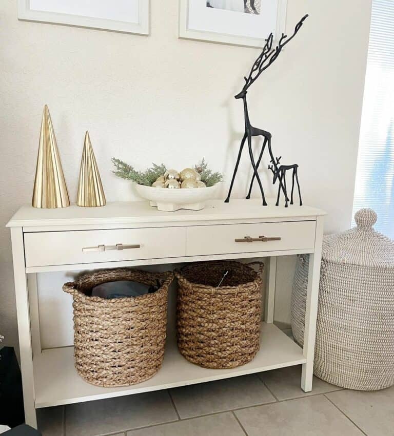 Gold Console Centerpiece