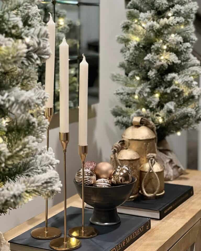 Gold Mirror Ornaments