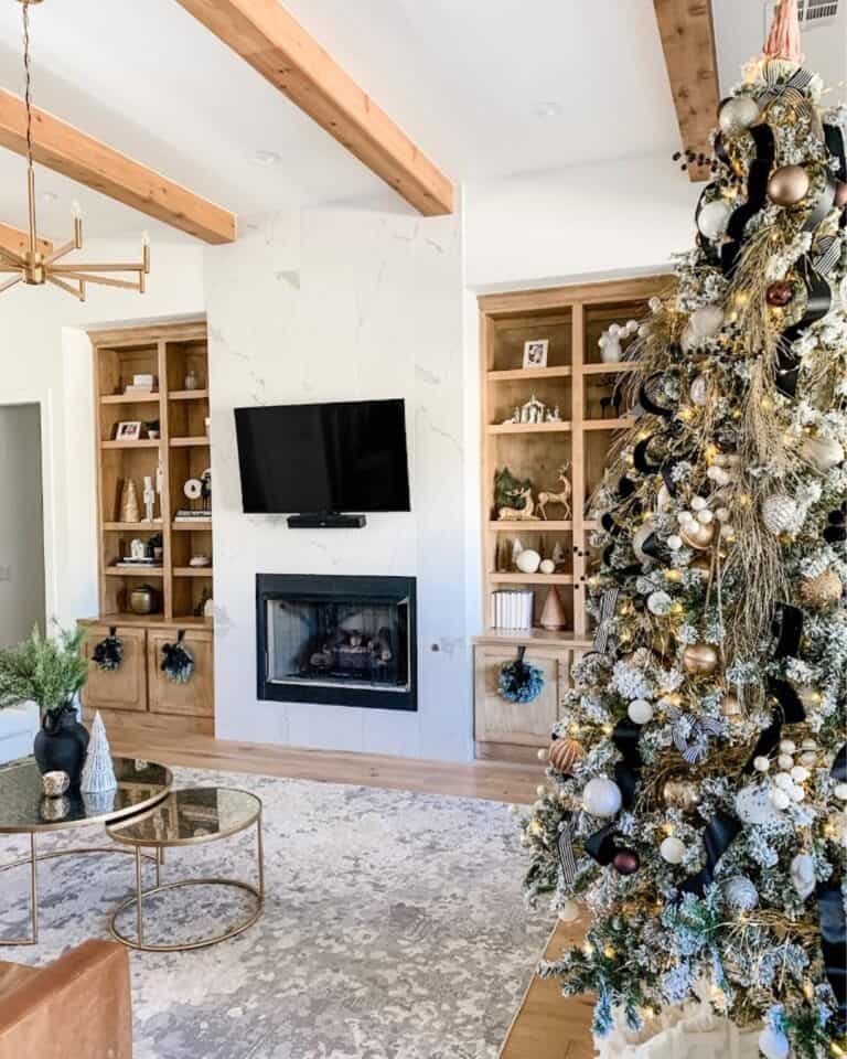 Gold Silver Black Tree