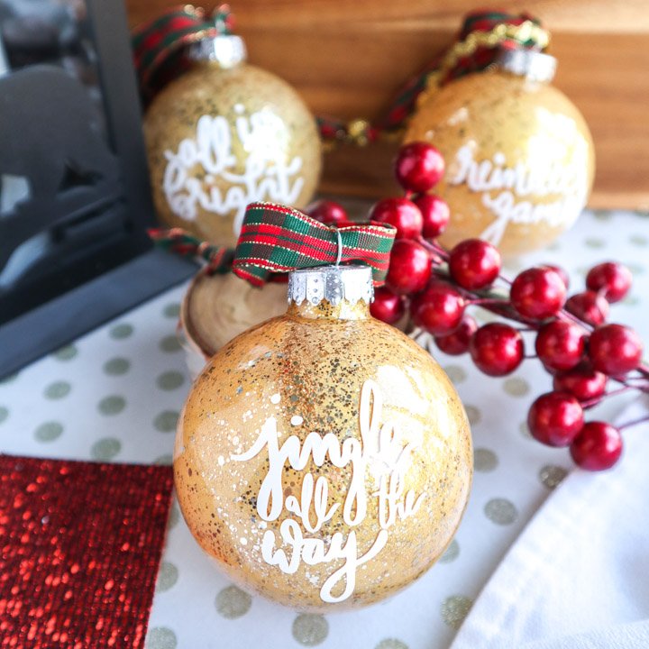 Golden Glass Ornaments