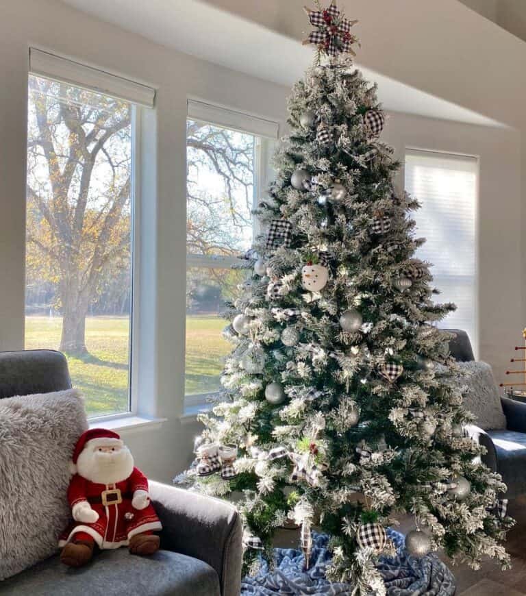 Gray Chairs, Flocked Tree