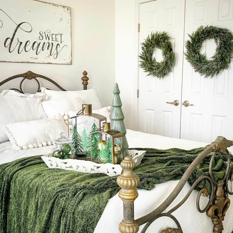 Green Christmas Bedroom