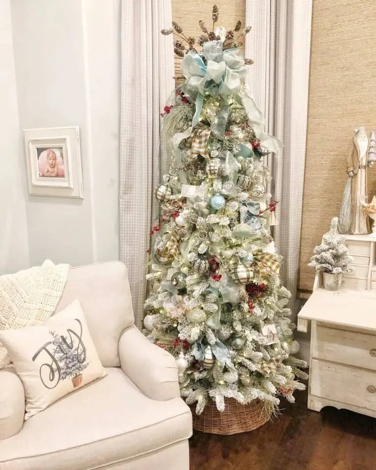 Icy Blue Bow Topper