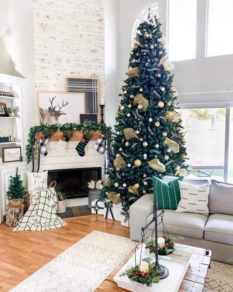 Large Gold Black Tree