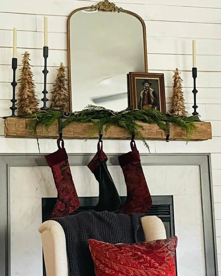 Maroon Farmhouse Stockings