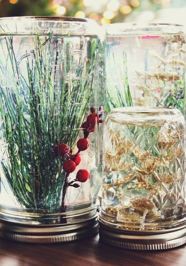 Mason Jar Snow Globes