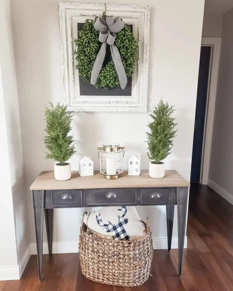 Metal Console Greenery