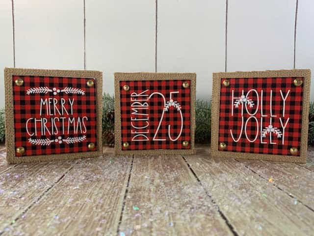 Mini Buffalo Plaid Signs