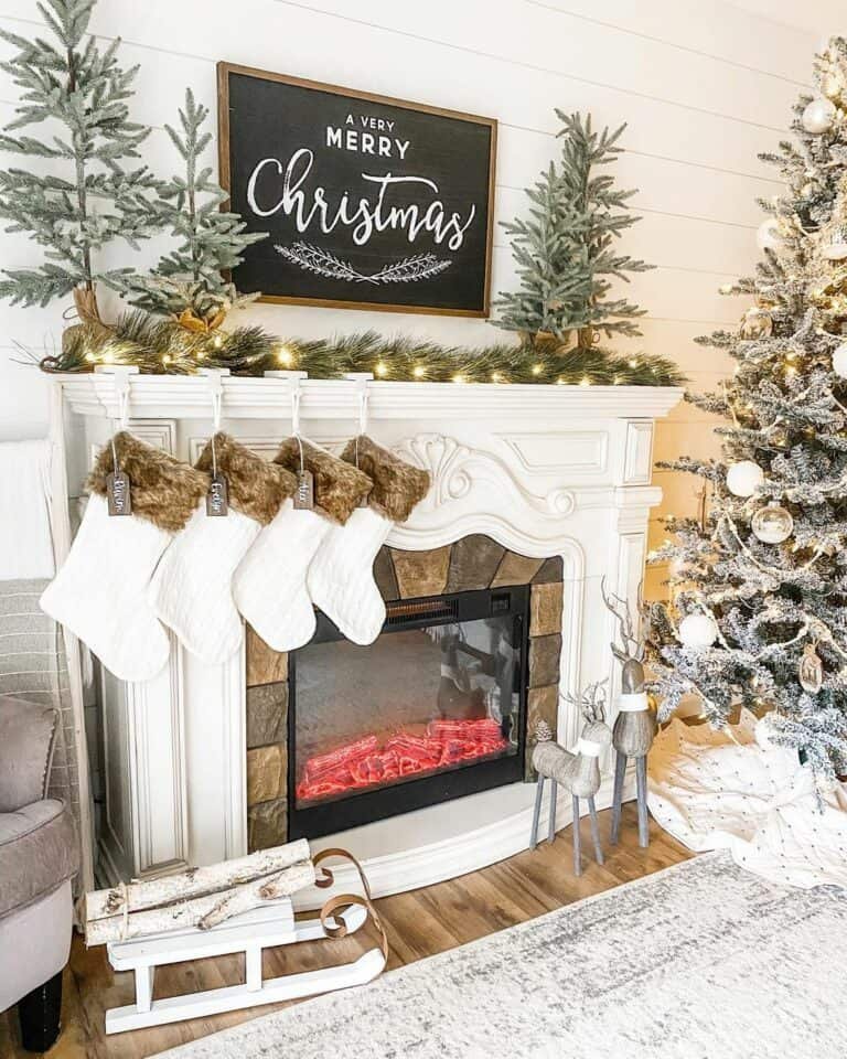 Mini Mantel Trees