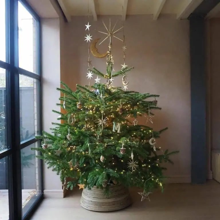 Natural Tree Gold Accents