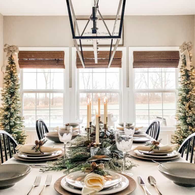 Neutral Christmas Tablescape