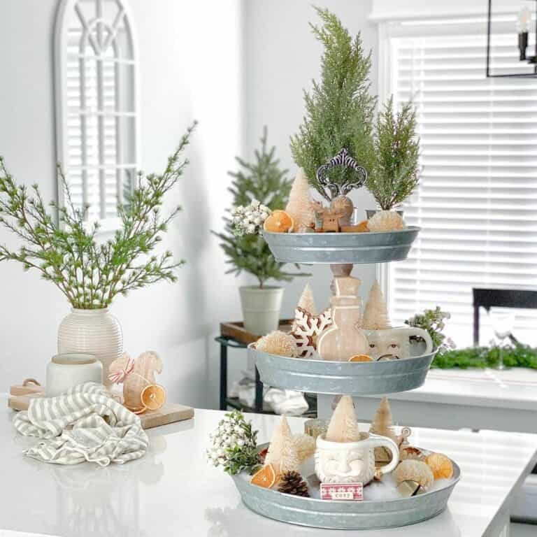 Orange Tiered Tray