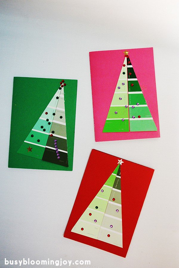 Paint Chip Tree Cards
