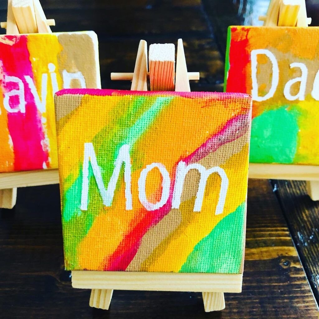 Painted Canvas Placecards
