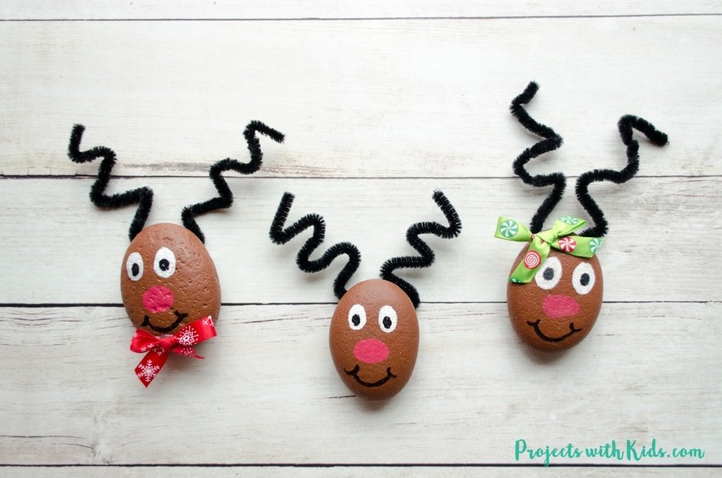 Painted Rock Reindeer
