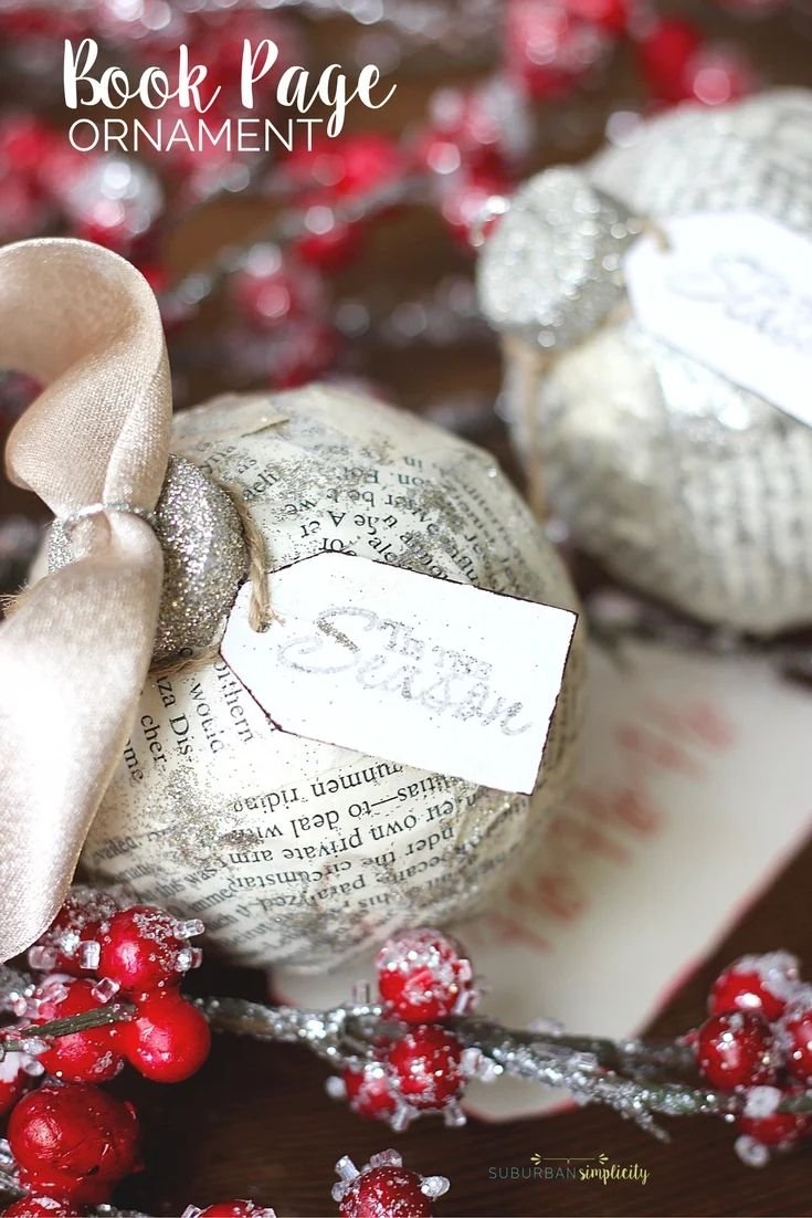 Paper Book Ornaments