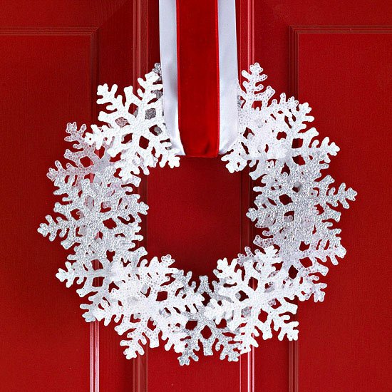 Paper Snowflake Wreath